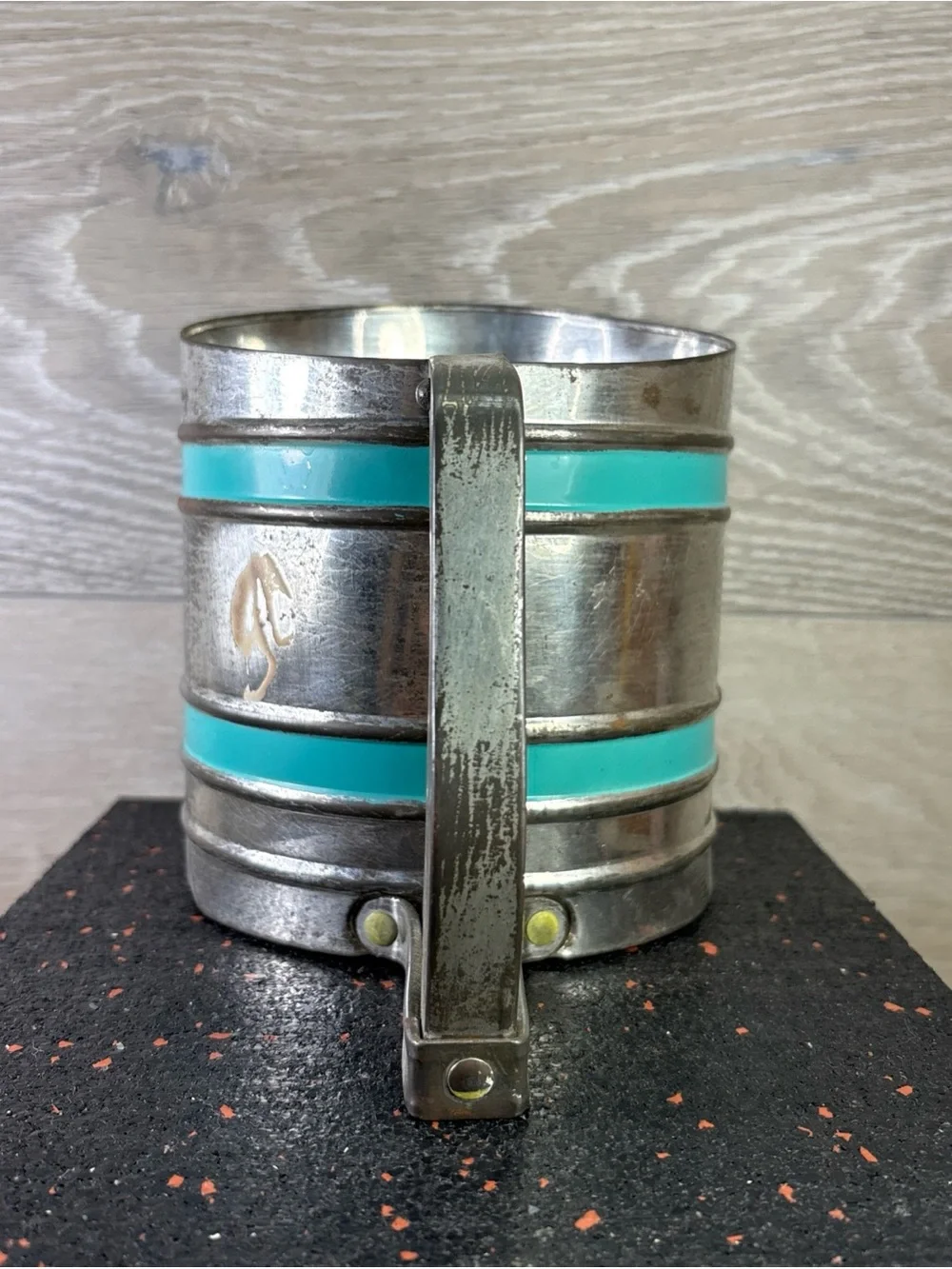 Foley + Corinna Silver Metal Sift-Chine with Teal Bands
